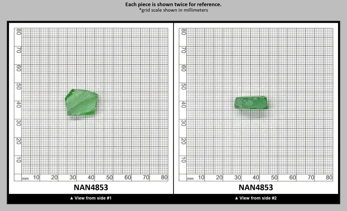 Nanosital Simulated Dark Kryptonite Lab Created Faceting Rough for Gem Cutting - #B-1326 - Various Sizes : NAN4853