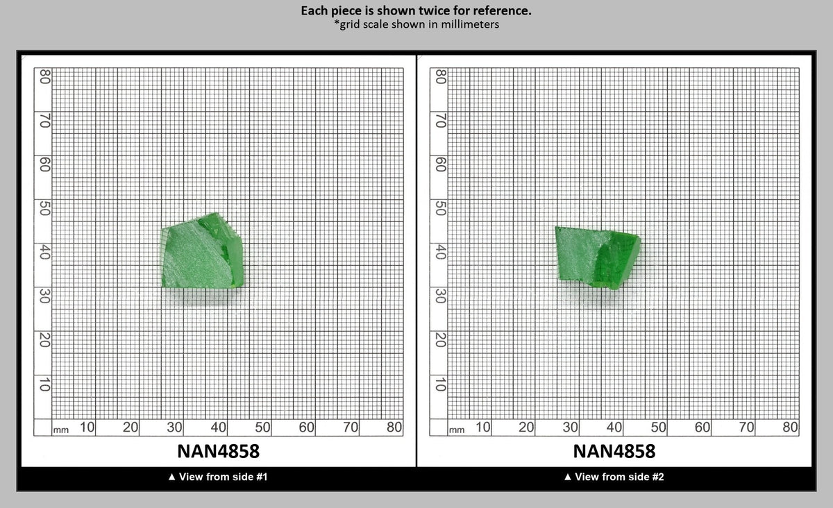 Nanosital Simulated Dark Kryptonite Lab Created Faceting Rough for Gem Cutting - #B-1326 - Various Sizes : NAN4858