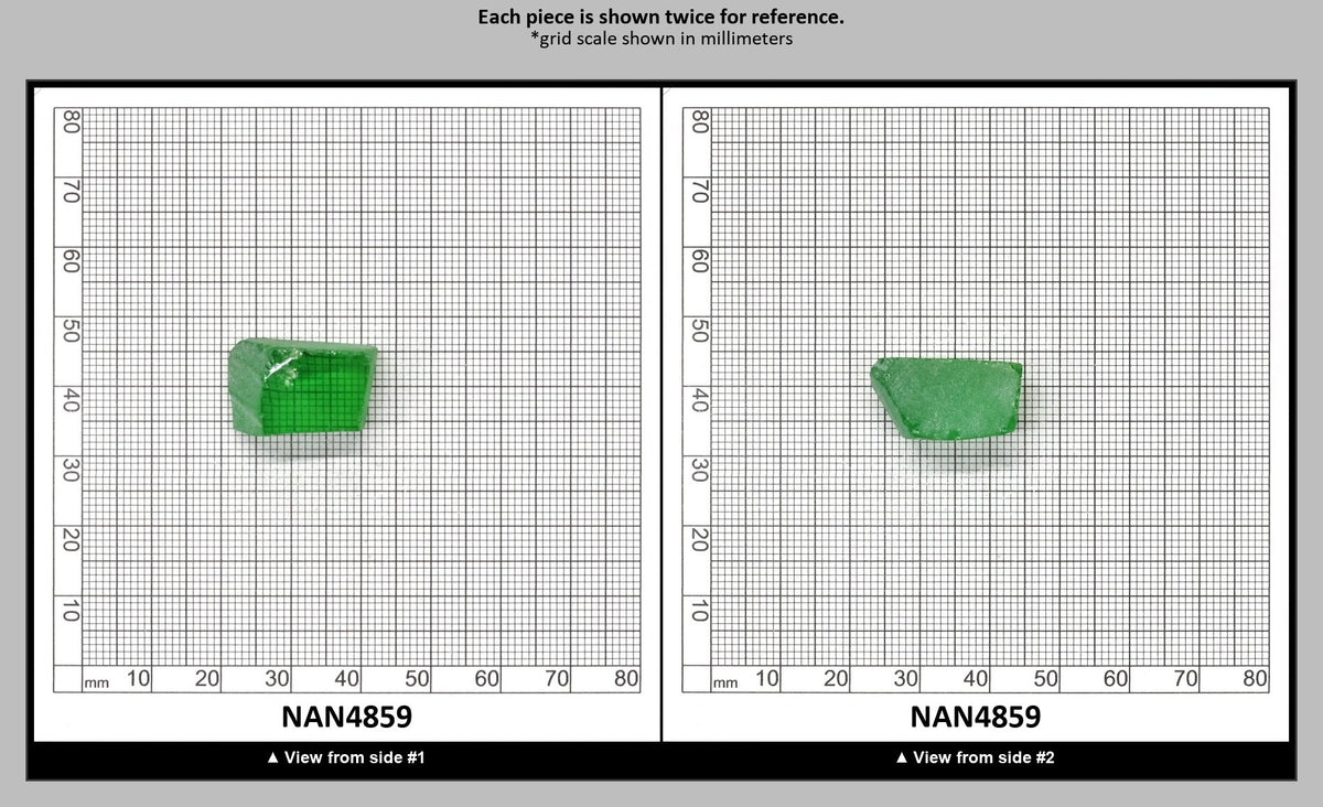 Nanosital Simulated Dark Kryptonite Lab Created Faceting Rough for Gem Cutting - #B-1326 - Various Sizes : NAN4859