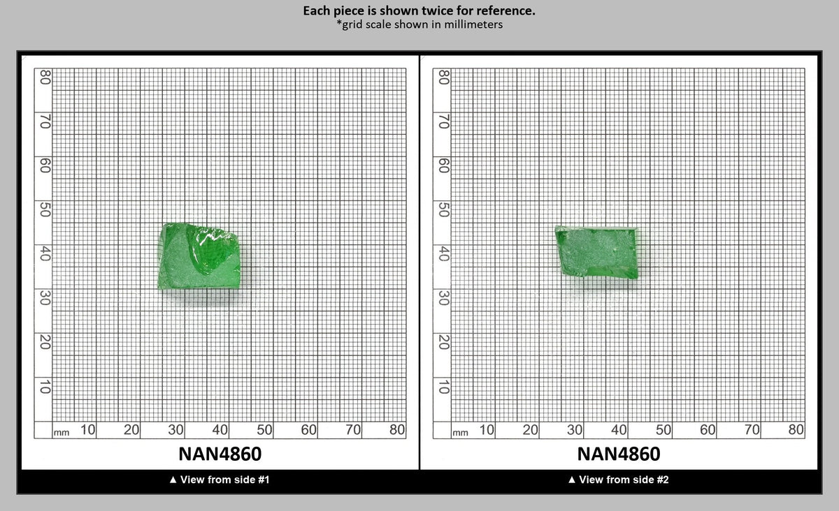 Nanosital Simulated Dark Kryptonite Lab Created Faceting Rough for Gem Cutting - #B-1326 - Various Sizes : NAN4860