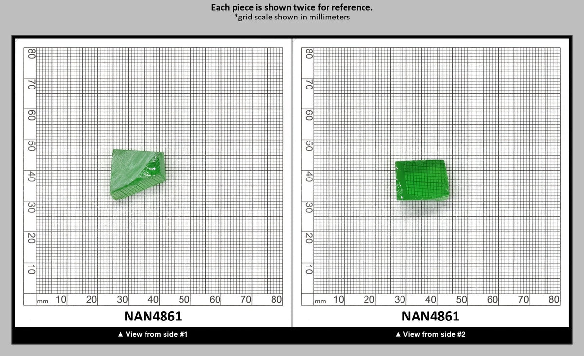 Nanosital Simulated Dark Kryptonite Lab Created Faceting Rough for Gem Cutting - #B-1326 - Various Sizes : NAN4861