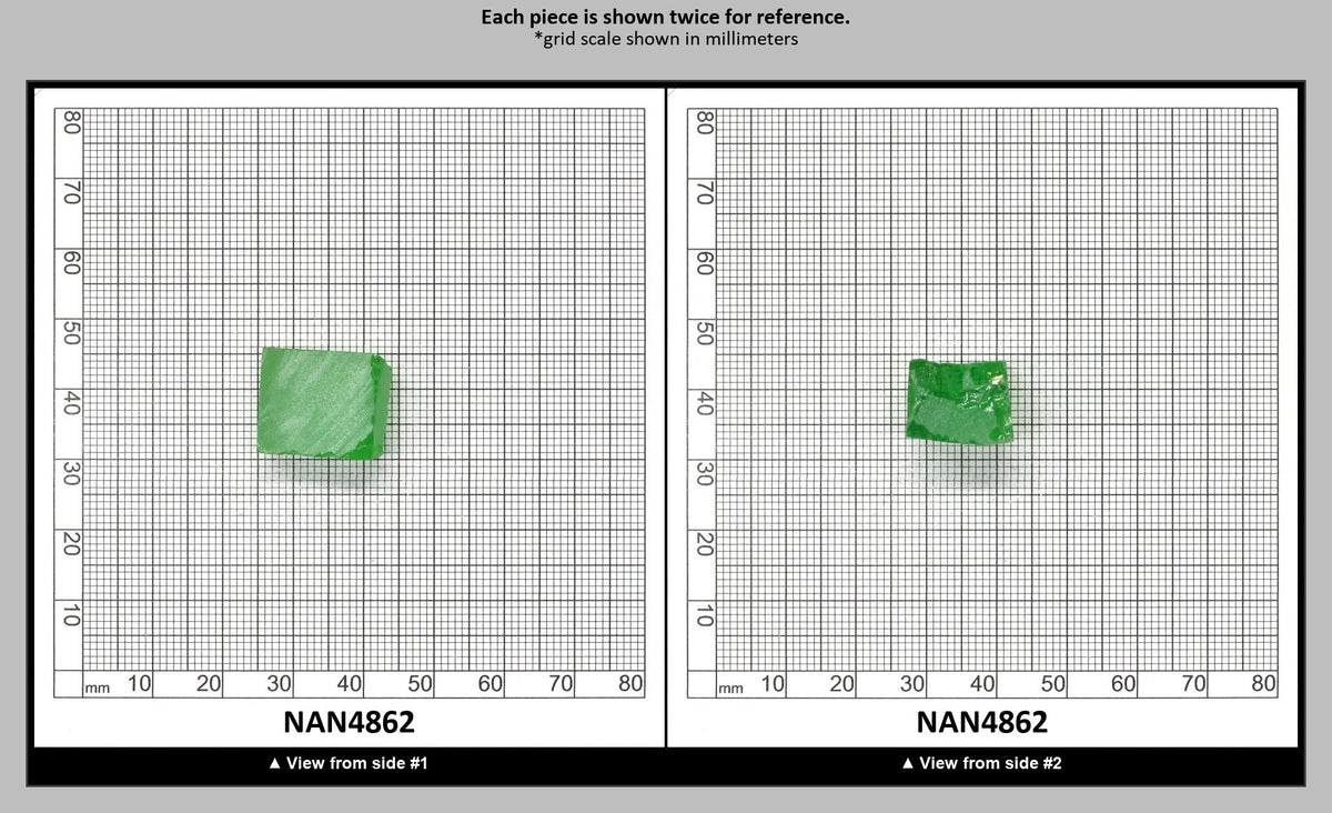 Nanosital Simulated Dark Kryptonite Lab Created Faceting Rough for Gem Cutting - #B-1326 - Various Sizes : NAN4862