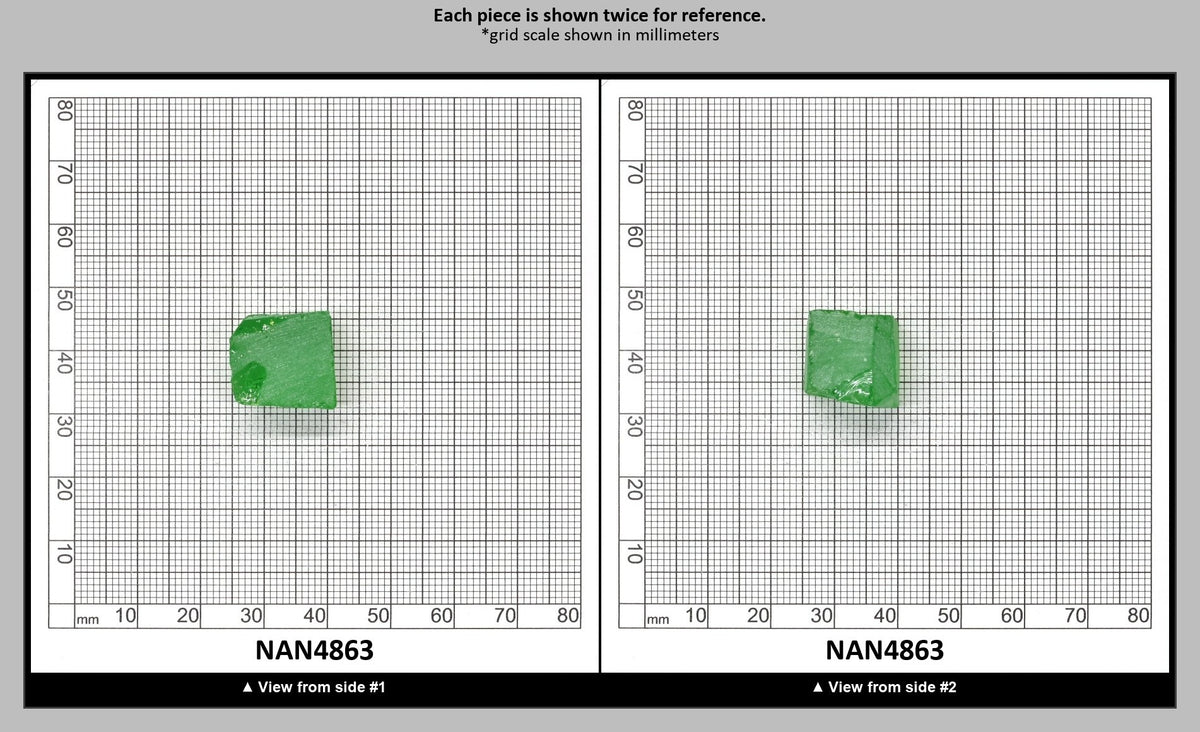 Nanosital Simulated Dark Kryptonite Lab Created Faceting Rough for Gem Cutting - #B-1326 - Various Sizes : NAN4863