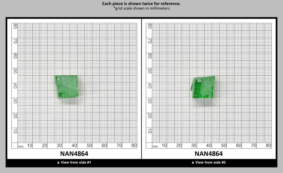 Nanosital Simulated Dark Kryptonite Lab Created Faceting Rough for Gem Cutting - #B-1326 - Various Sizes : NAN4864
