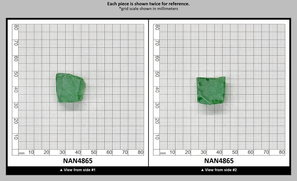 Nanosital Simulated Dark Kryptonite Lab Created Faceting Rough for Gem Cutting - #B-1326 - Various Sizes : NAN4865