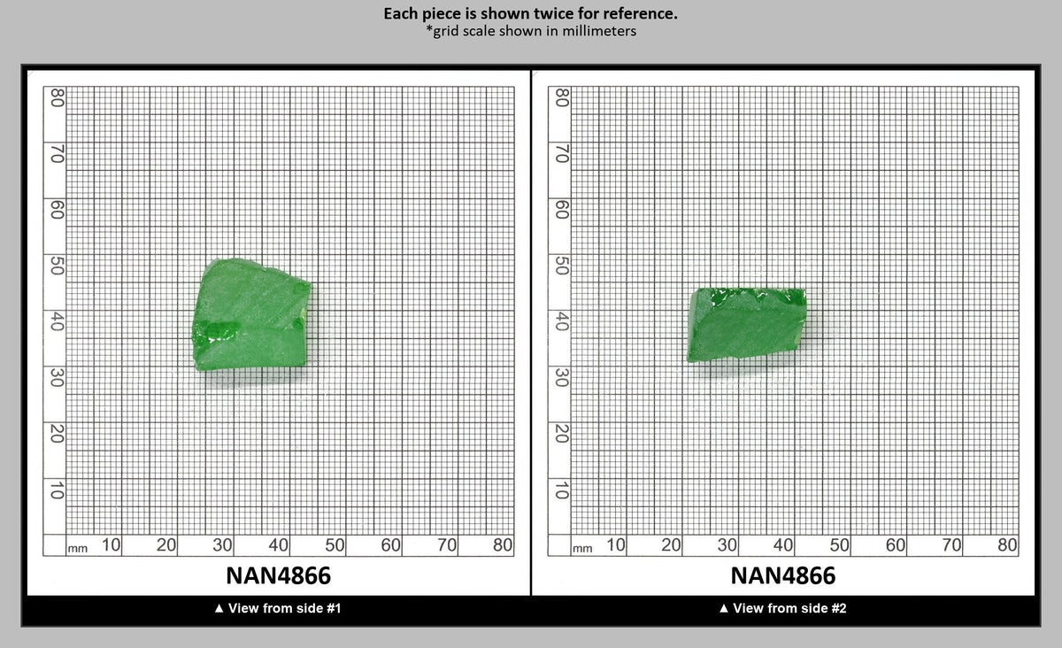 Nanosital Simulated Dark Kryptonite Lab Created Faceting Rough for Gem Cutting - #B-1326 - Various Sizes : NAN4866