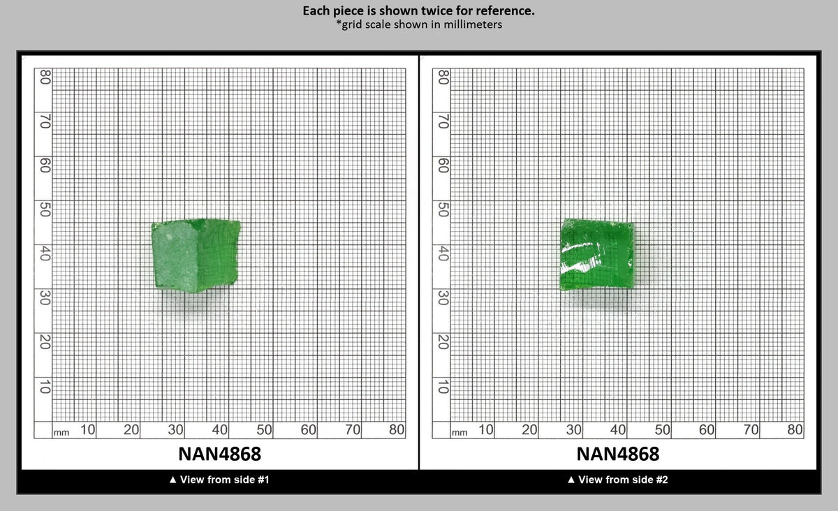 Nanosital Simulated Dark Kryptonite Lab Created Faceting Rough for Gem Cutting - #B-1326 - Various Sizes : NAN4868