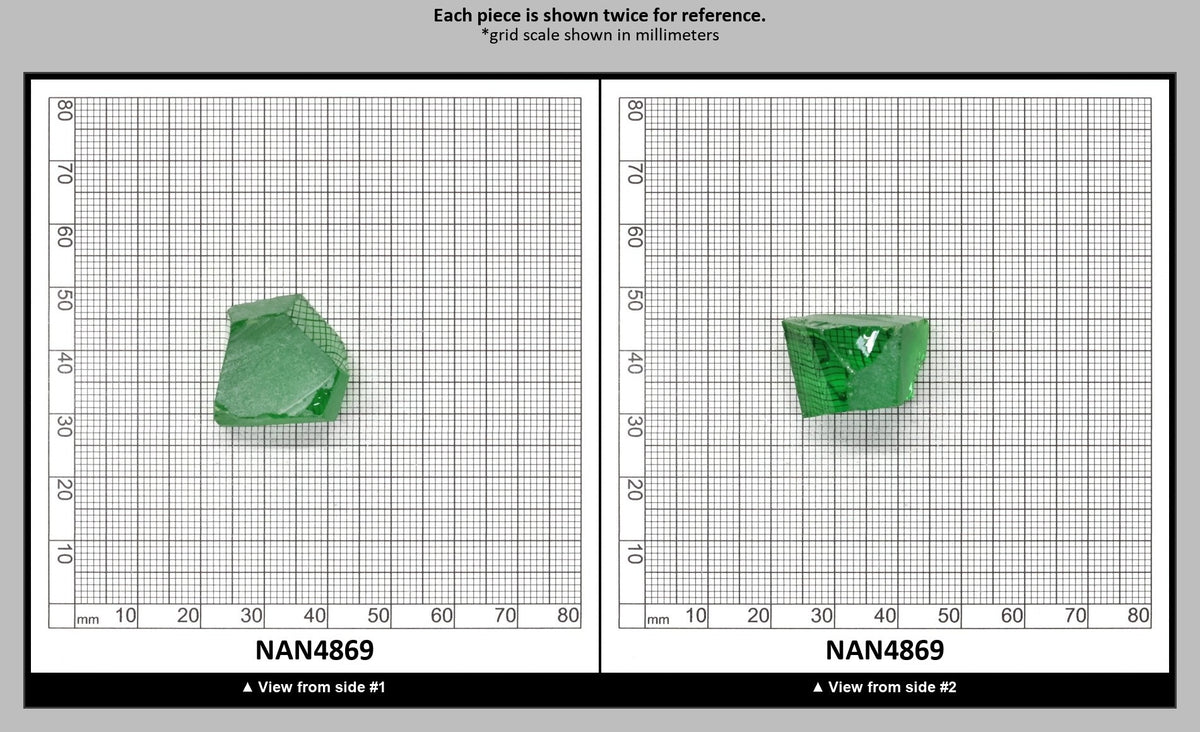 Nanosital Simulated Dark Kryptonite Lab Created Faceting Rough for Gem Cutting - #B-1326 - Various Sizes : NAN4869