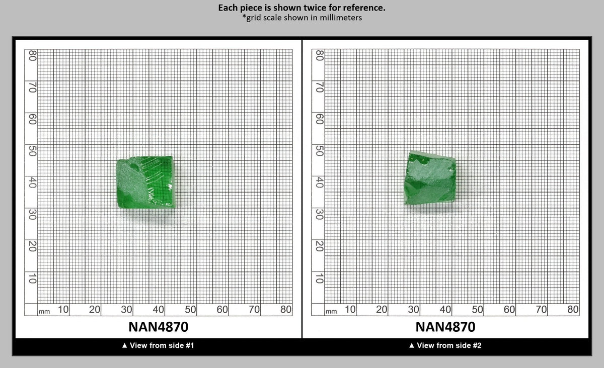 Nanosital Simulated Dark Kryptonite Lab Created Faceting Rough for Gem Cutting - #B-1326 - Various Sizes : NAN4870