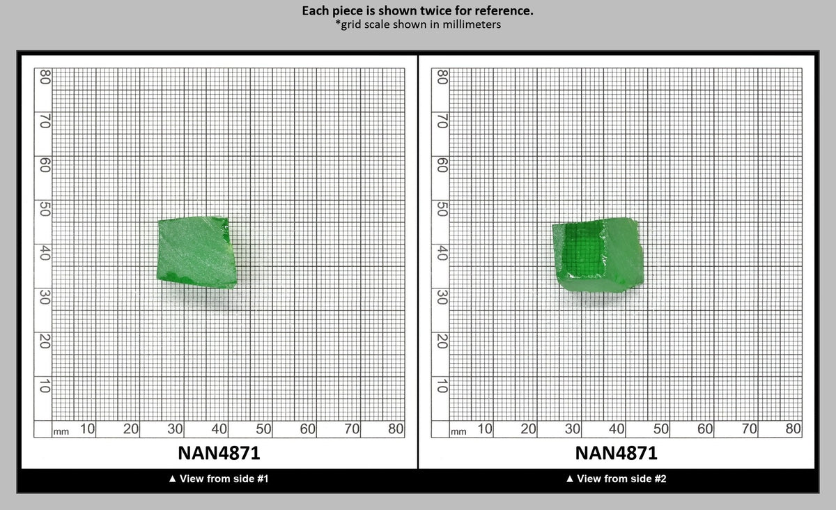 Nanosital Simulated Dark Kryptonite Lab Created Faceting Rough for Gem Cutting - #B-1326 - Various Sizes : NAN4871
