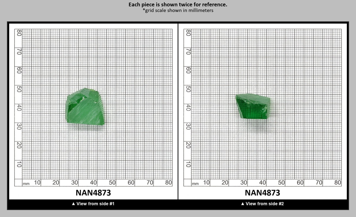 Nanosital Simulated Dark Kryptonite Lab Created Faceting Rough for Gem Cutting - #B-1326 - Various Sizes : NAN4873