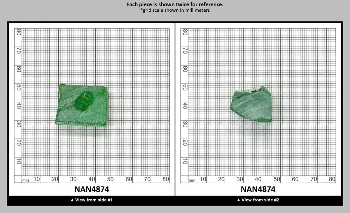 Nanosital Simulated Dark Kryptonite Lab Created Faceting Rough for Gem Cutting - #B-1326 - Various Sizes : NAN4874