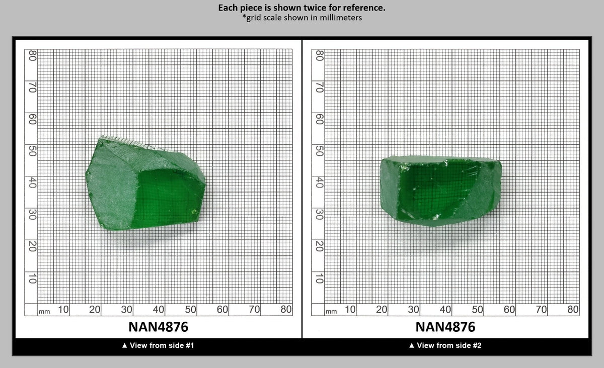 Nanosital Simulated Dark Kryptonite Lab Created Faceting Rough for Gem Cutting - #B-1326 - Various Sizes : NAN4876