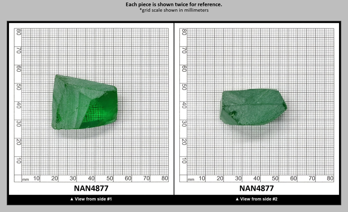 Nanosital Simulated Dark Kryptonite Lab Created Faceting Rough for Gem Cutting - #B-1326 - Various Sizes : NAN4877