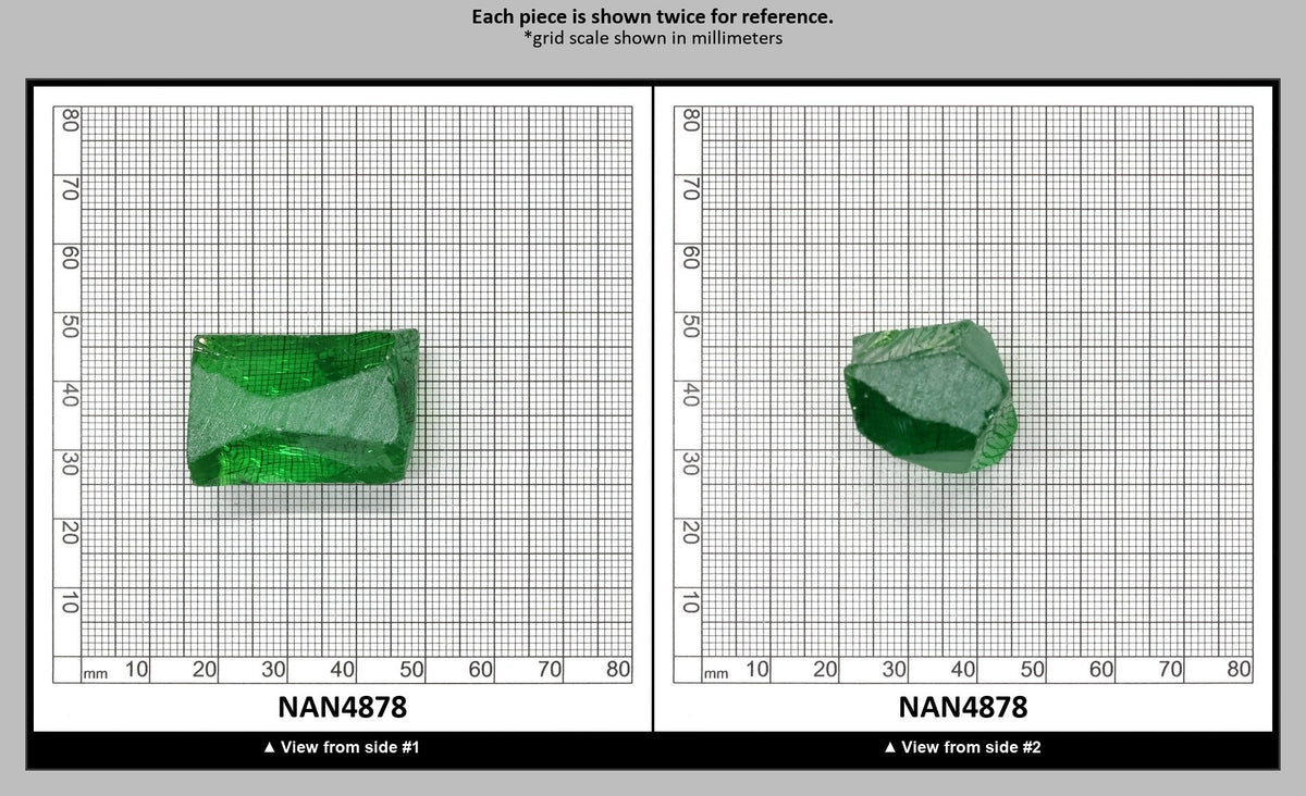 Nanosital Simulated Dark Kryptonite Lab Created Faceting Rough for Gem Cutting - #B-1326 - Various Sizes : NAN4878