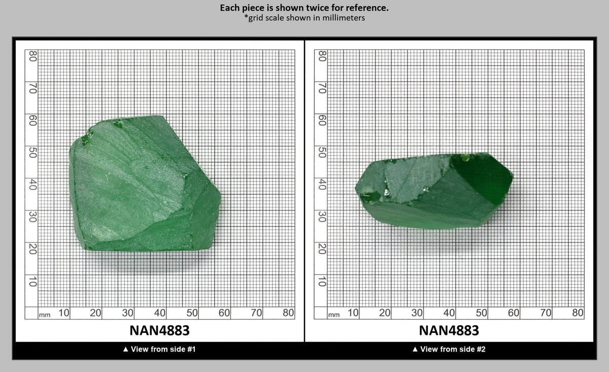 Nanosital Simulated Dark Kryptonite Lab Created Faceting Rough for Gem Cutting - #B-1326 - Various Sizes : NAN4883
