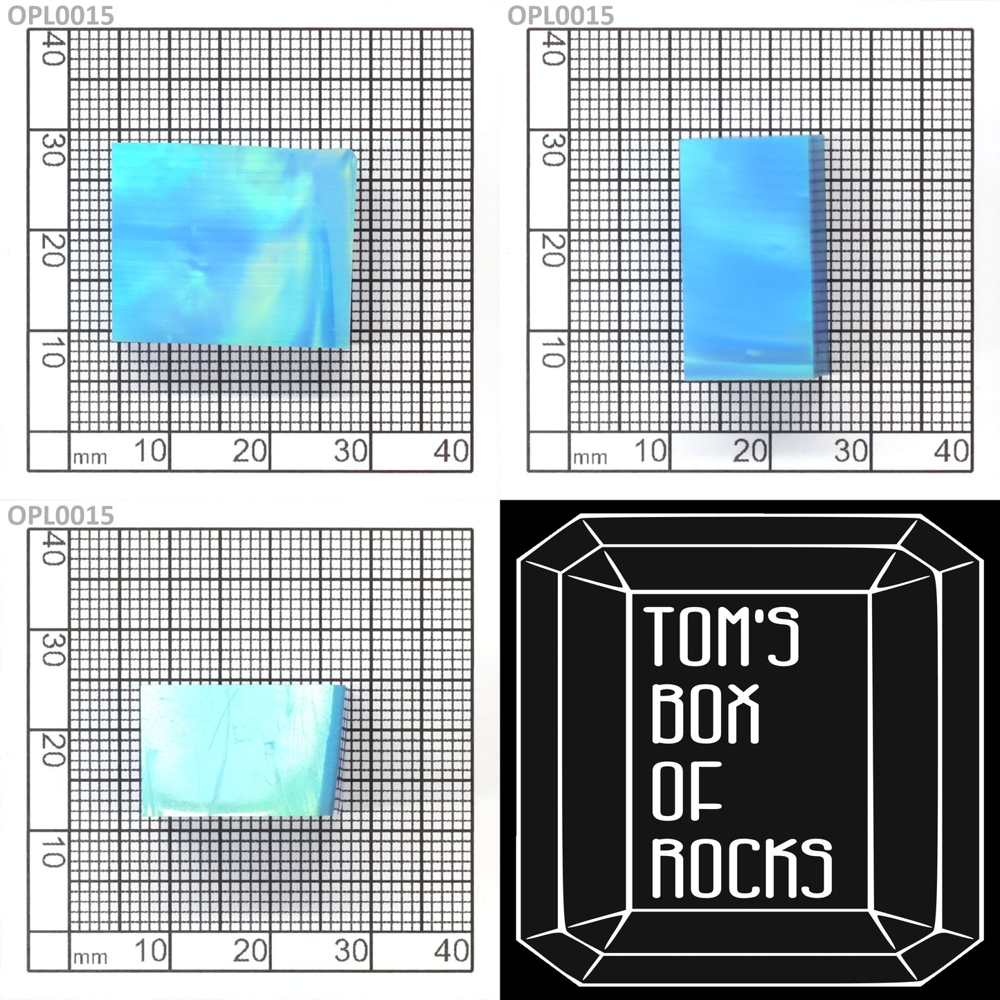 Opal Au Green Fire/Sky Blue FB8 : OPL0015