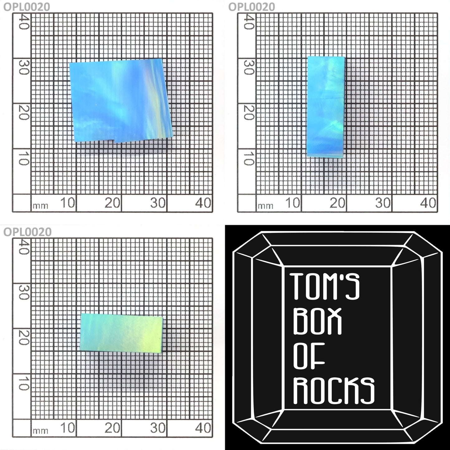 Opal Au Green Fire/Sky Blue FB8 : OPL0020