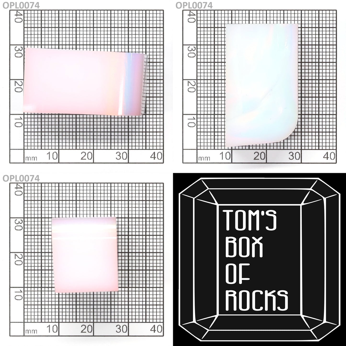 Opal Au Orange Fire/White FD0 : OPL0074