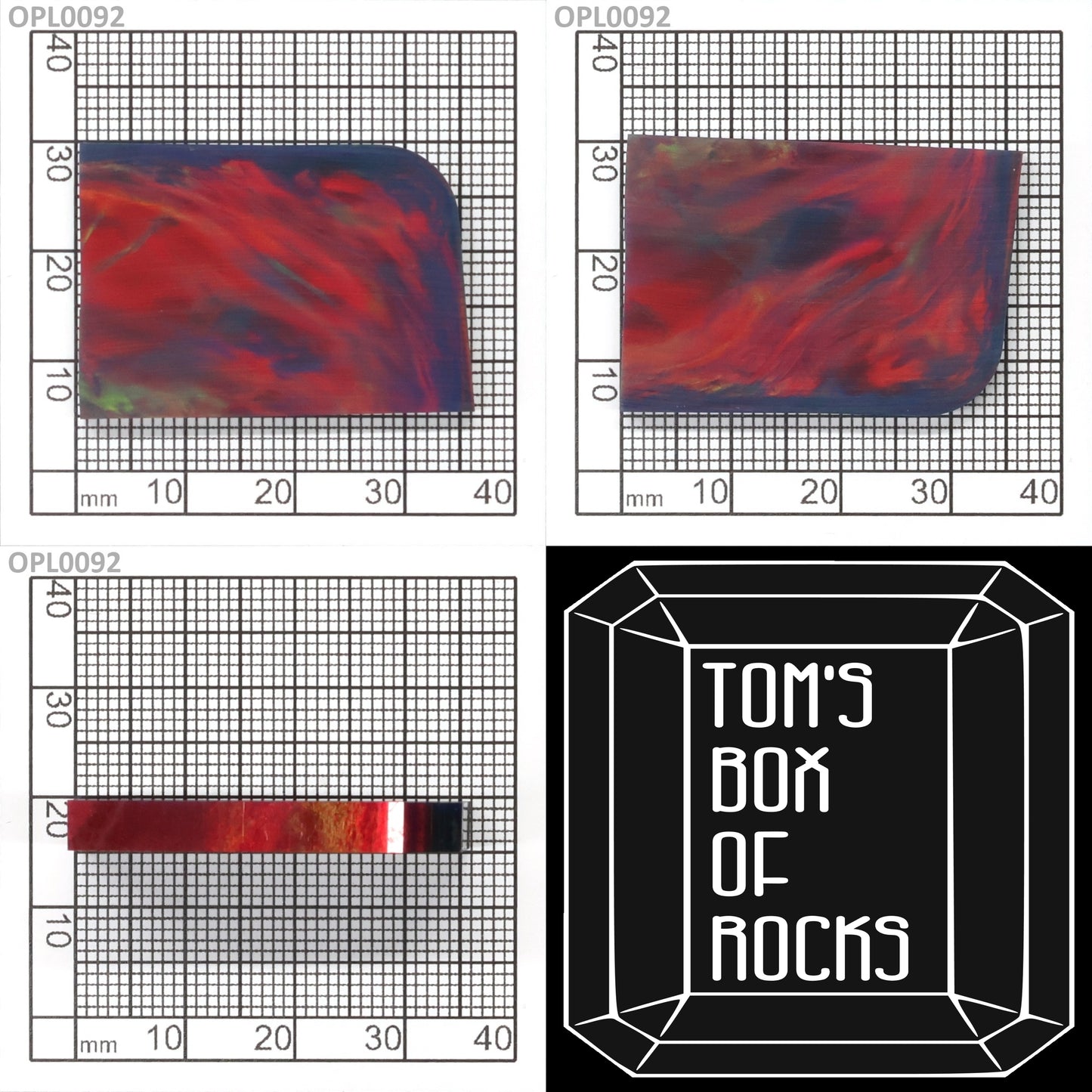 Opal Au Orange Fire/Black FD3 : OPL0092
