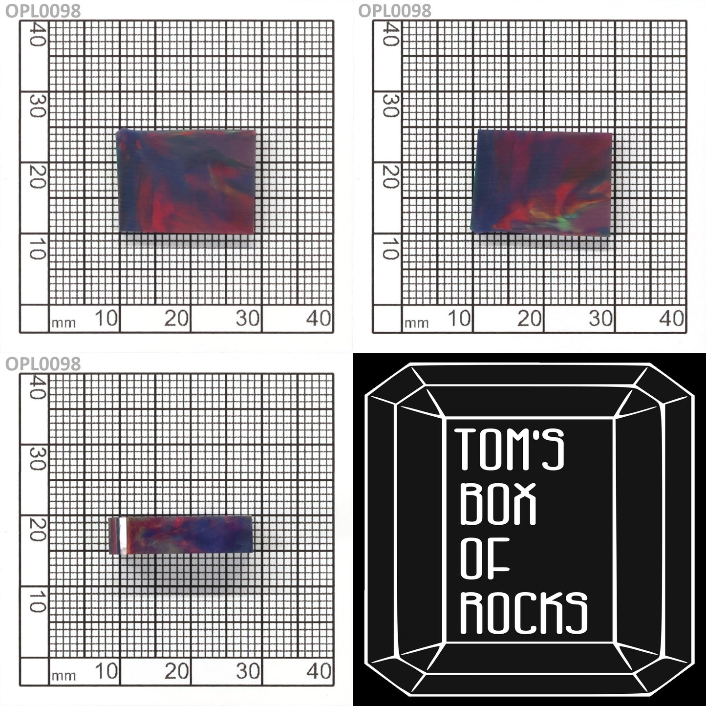 Opal Au Orange Fire/Black FD3 : OPL0098