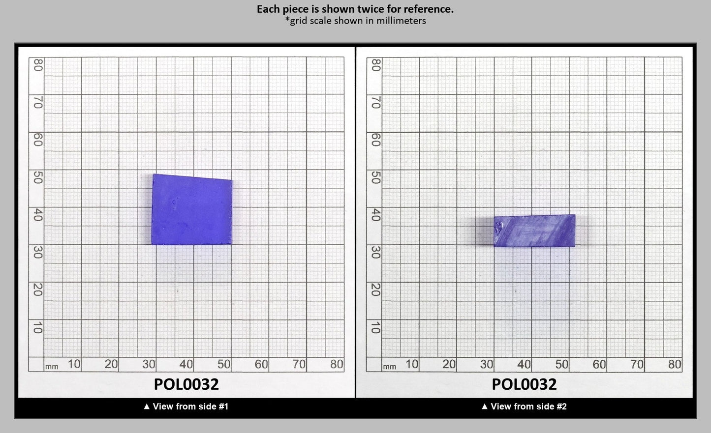 Cobalt Blue Polycrystalline Spinel - Grade A - Faceting Rough : POL0032