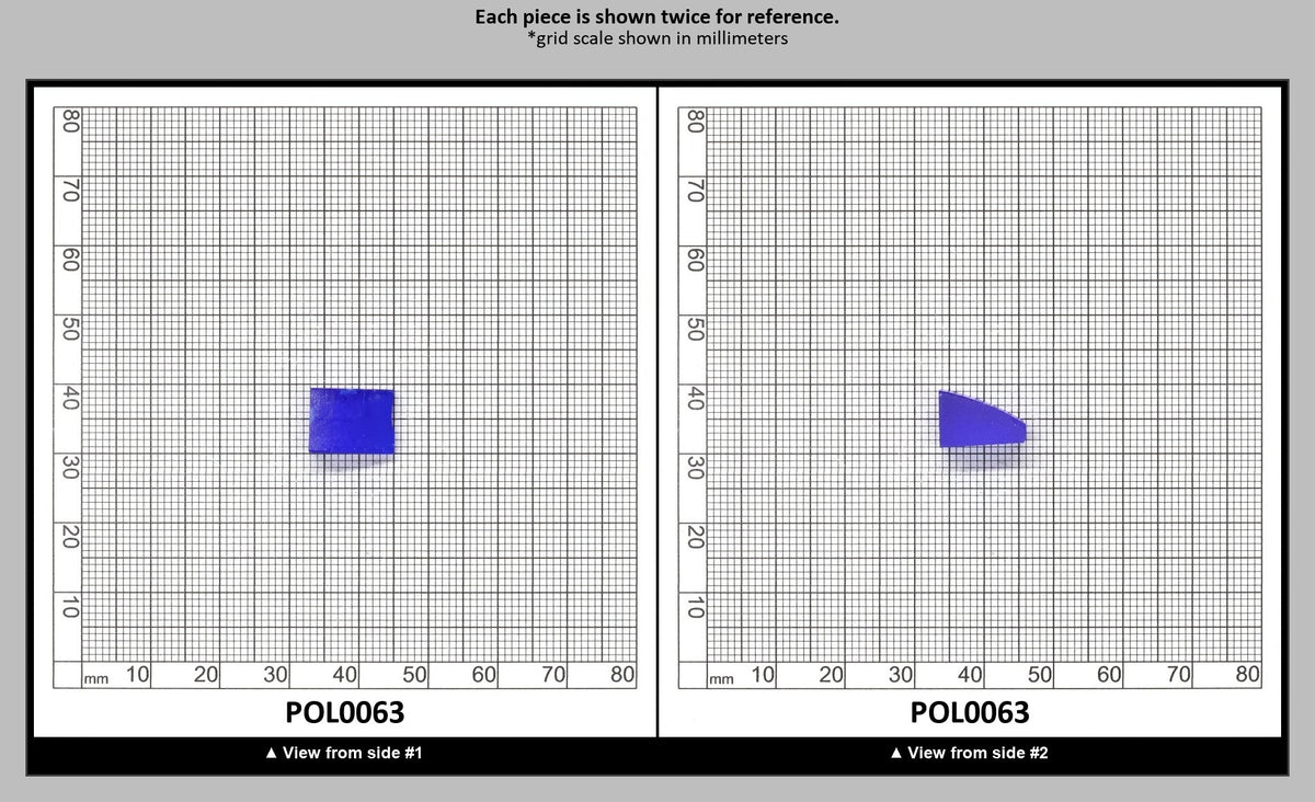 Cobalt Blue Polycrystalline Spinel - Grade A - Faceting Rough : POL0063