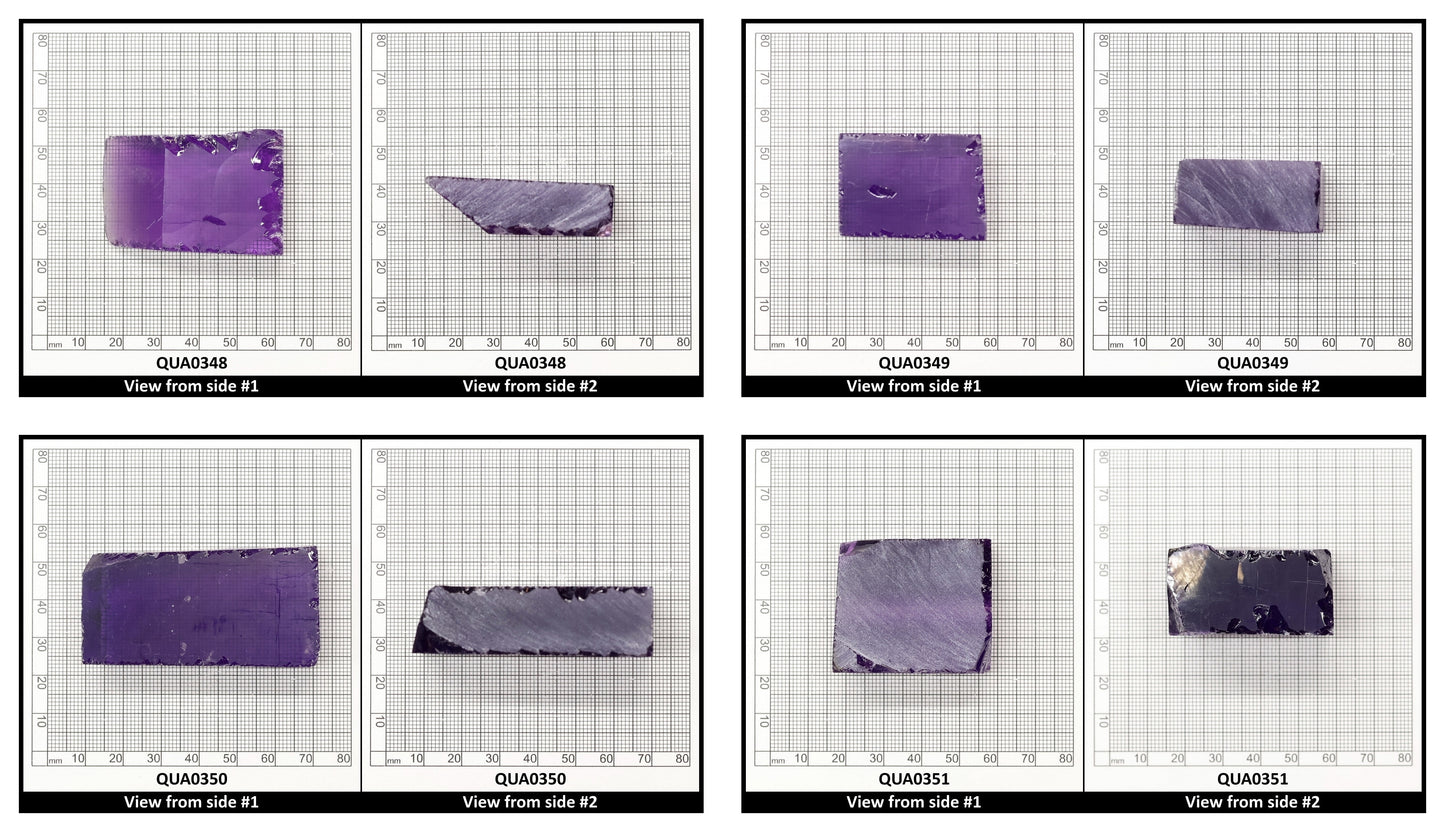 Amethyst Hydrothermal Synthetic Quartz - Lab Created Faceting Rough