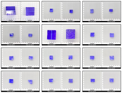Cobalt Blue Hydrothermal Synthetic Quartz - Lab Created Faceting Rough