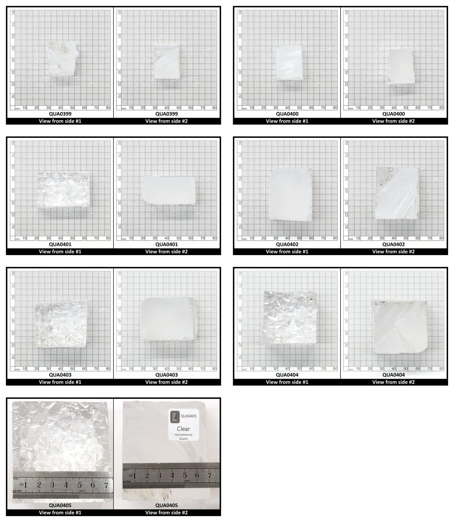 Clear Hydrothermal Synthetic Quartz - Lab Created Faceting Rough