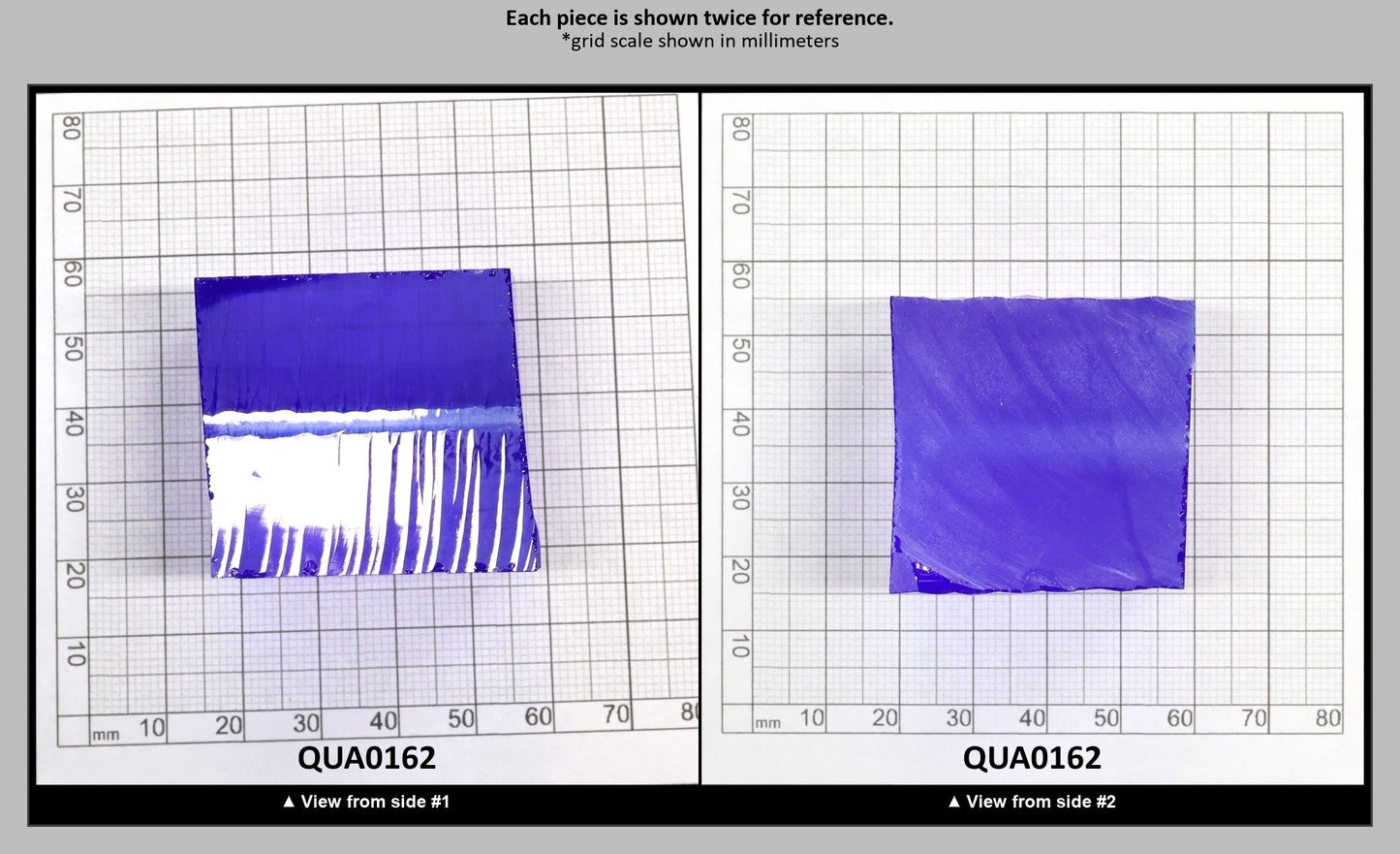 Cobalt Blue Hydrothermal Synthetic Quartz - Lab Created Faceting Rough : QUA0162