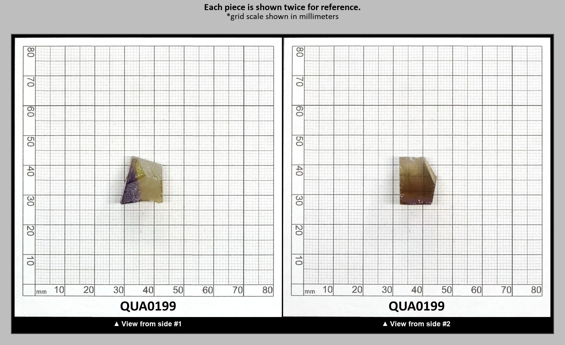 Ametrine Hydrothermal Synthetic Quartz - Lab Created Faceting Rough : QUA0199