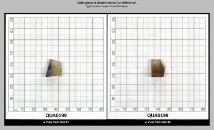 Ametrine Hydrothermal Synthetic Quartz - Lab Created Faceting Rough : QUA0199