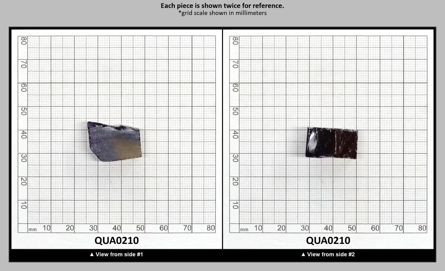 Ametrine Hydrothermal Synthetic Quartz - Lab Created Faceting Rough : QUA0210
