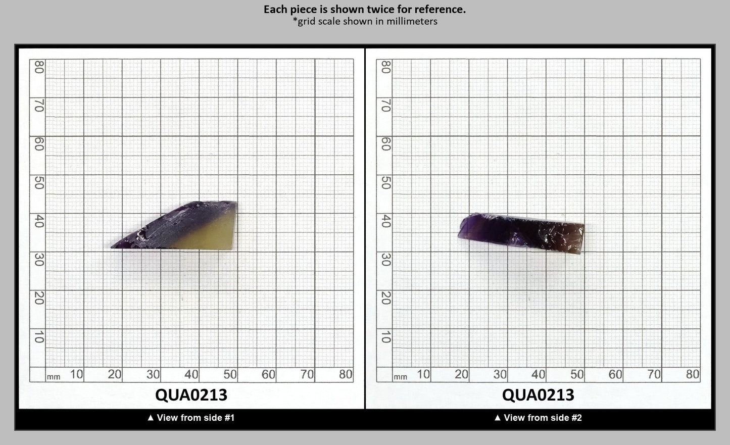 Ametrine Hydrothermal Synthetic Quartz - Lab Created Faceting Rough : QUA0213