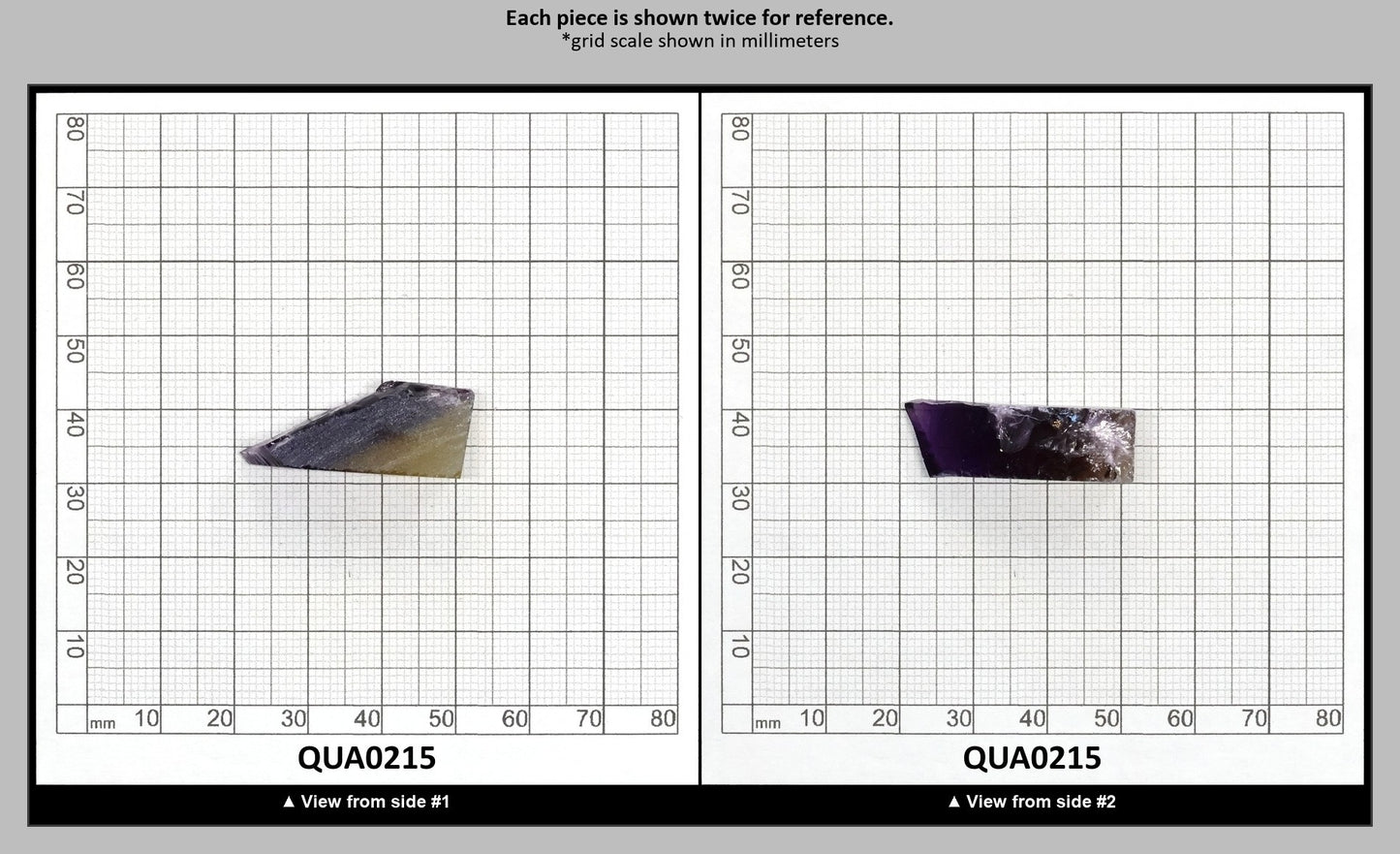 Ametrine Hydrothermal Synthetic Quartz - Lab Created Faceting Rough : QUA0215