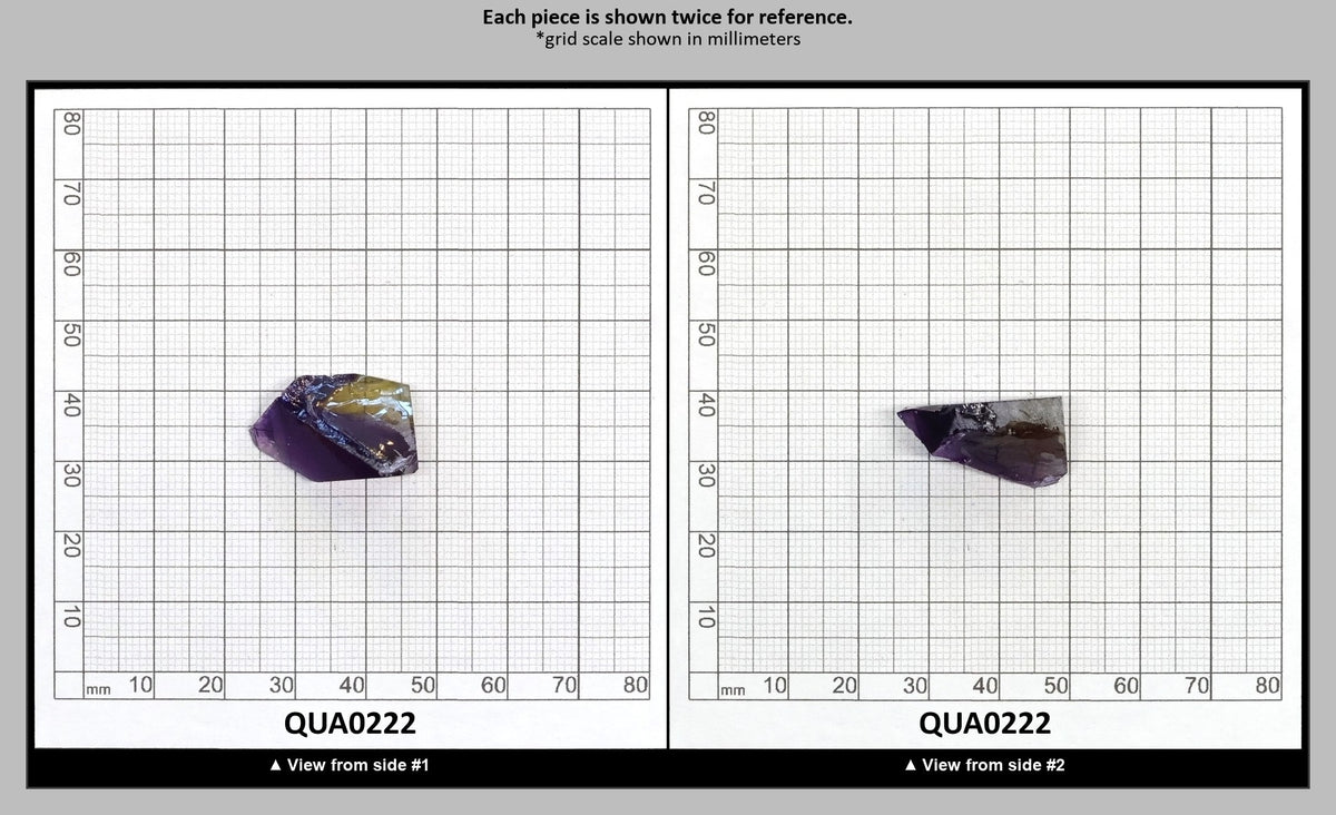 Ametrine Hydrothermal Synthetic Quartz - Lab Created Faceting Rough : QUA0222