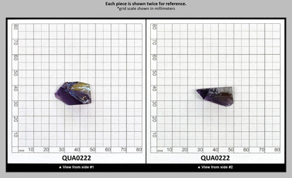 Ametrine Hydrothermal Synthetic Quartz - Lab Created Faceting Rough : QUA0222
