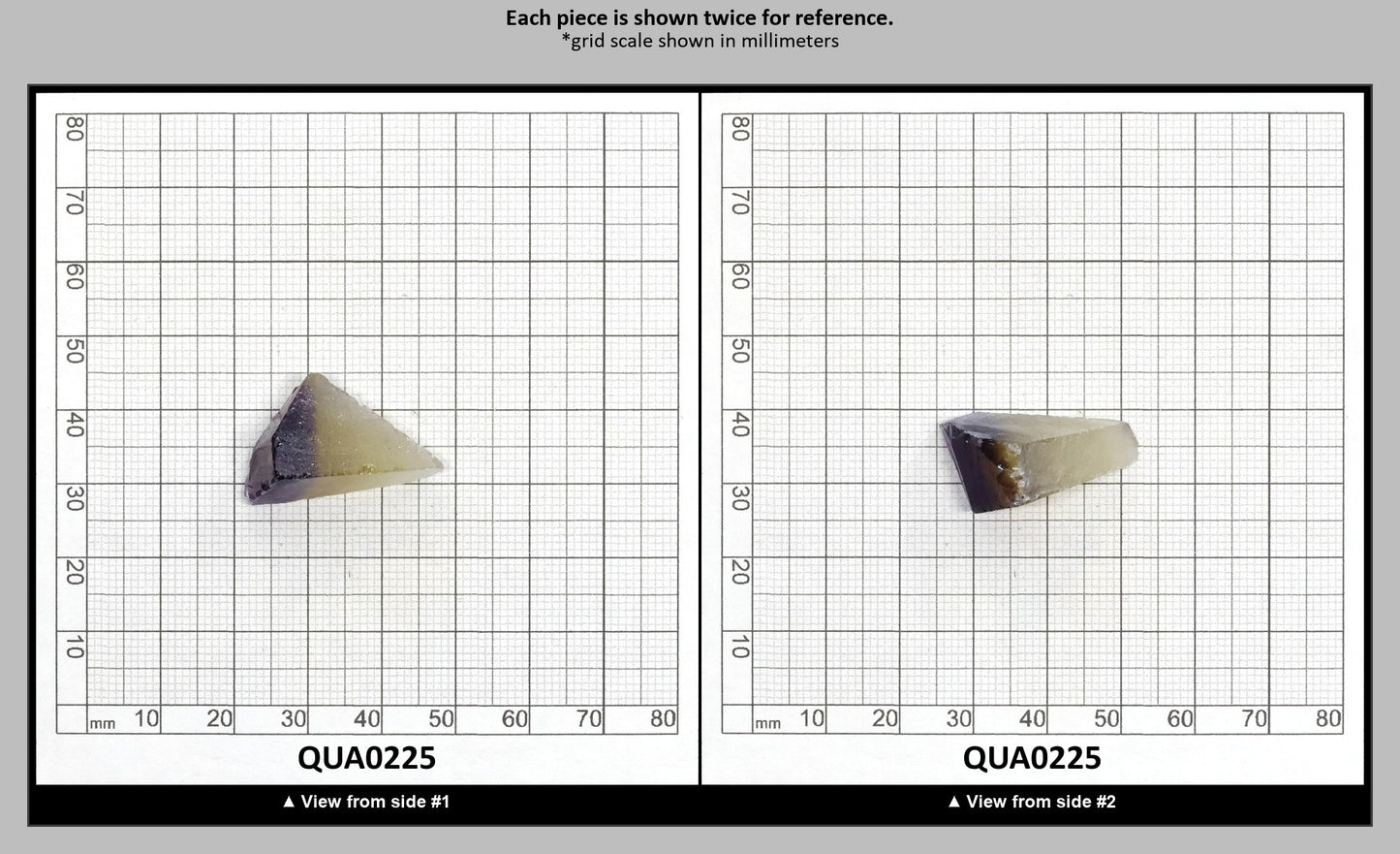 Ametrine Hydrothermal Synthetic Quartz - Lab Created Faceting Rough : QUA0225