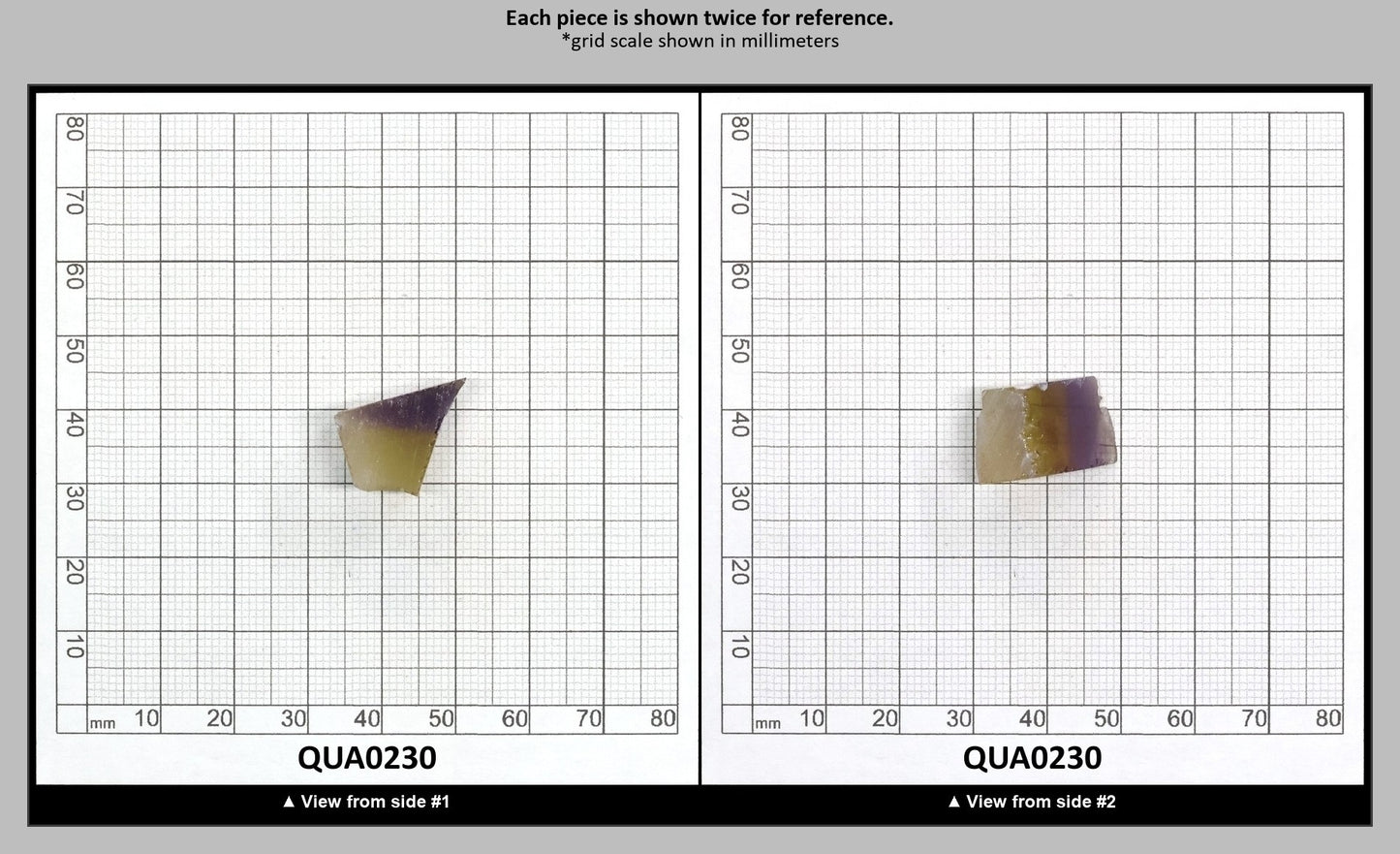 Ametrine Hydrothermal Synthetic Quartz - Lab Created Faceting Rough : QUA0230