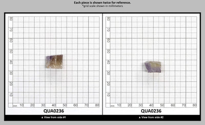Ametrine Hydrothermal Synthetic Quartz - Lab Created Faceting Rough : QUA0236