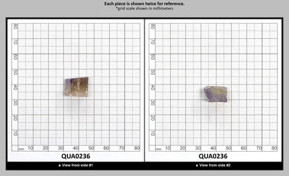 Ametrine Hydrothermal Synthetic Quartz - Lab Created Faceting Rough : QUA0236