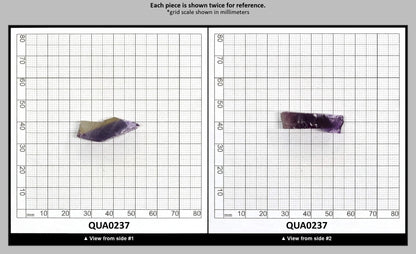 Ametrine Hydrothermal Synthetic Quartz - Lab Created Faceting Rough : QUA0237