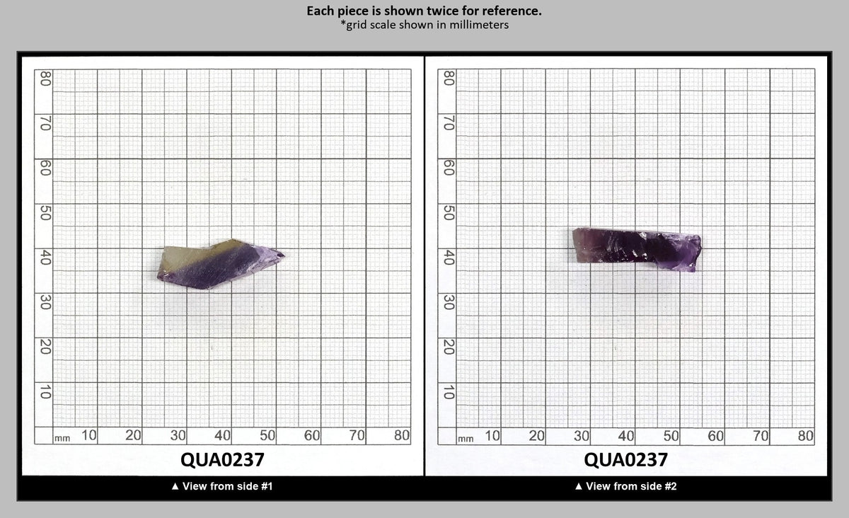 Ametrine Hydrothermal Synthetic Quartz - Lab Created Faceting Rough : QUA0237