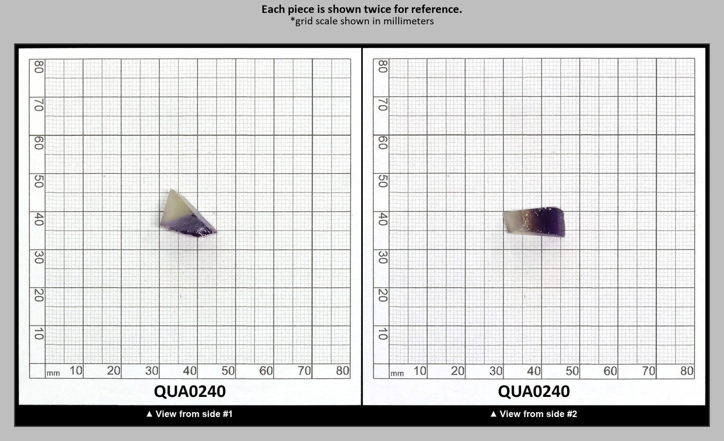 Ametrine Hydrothermal Synthetic Quartz - Lab Created Faceting Rough : QUA0240