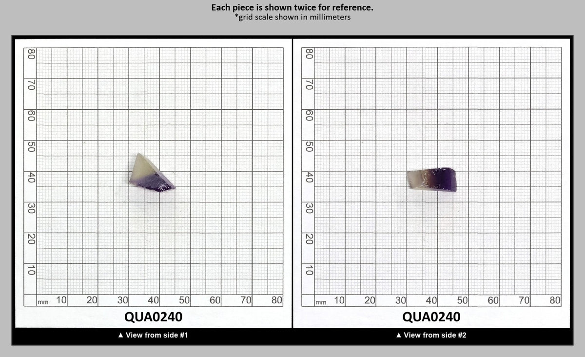 Ametrine Hydrothermal Synthetic Quartz - Lab Created Faceting Rough : QUA0240
