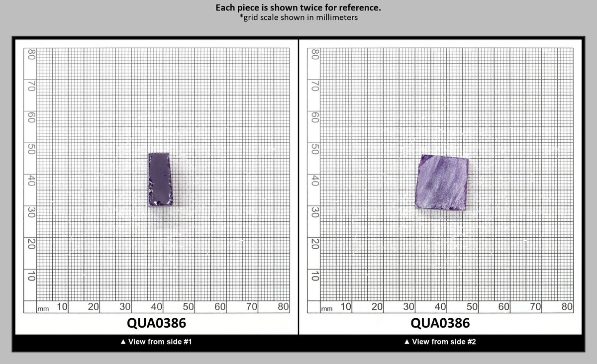 Medium Amethyst Hydrothermal Synthetic Quartz - Lab Created Faceting Rough : QUA0386