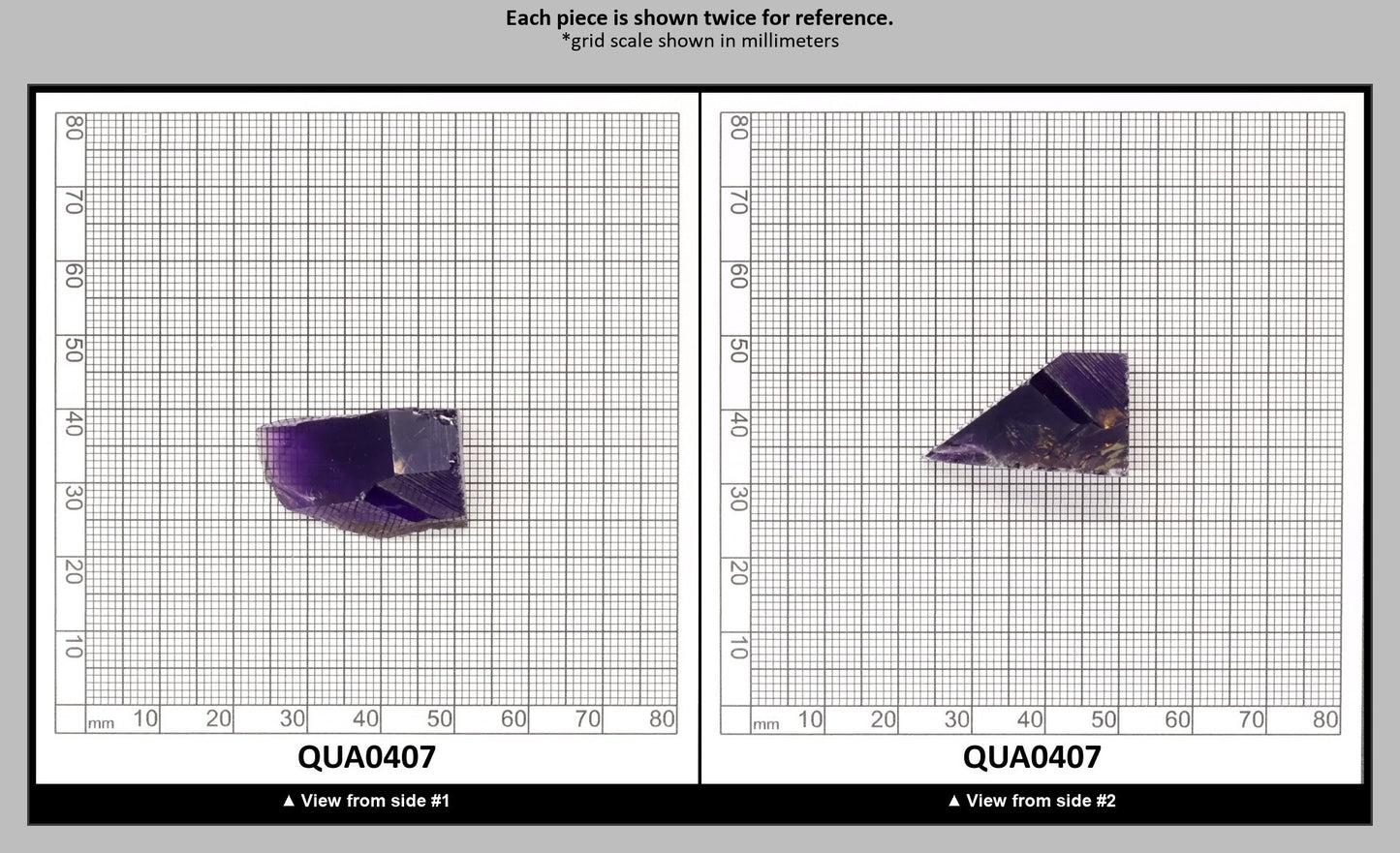 Amethyst Hydrothermal Synthetic Quartz - Lab Created Faceting Rough : QUA0407
