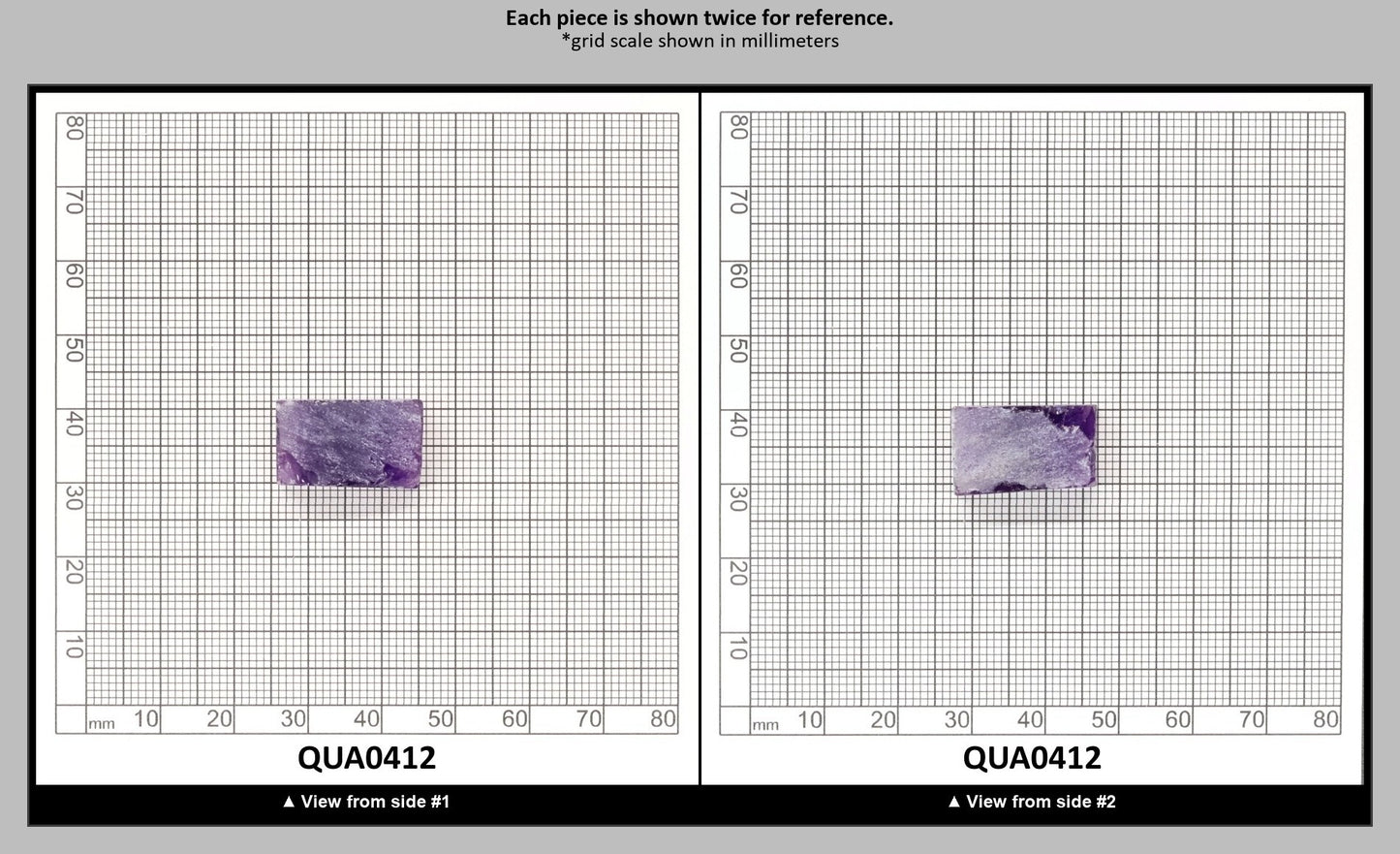 Amethyst Hydrothermal Synthetic Quartz - Lab Created Faceting Rough : QUA0412