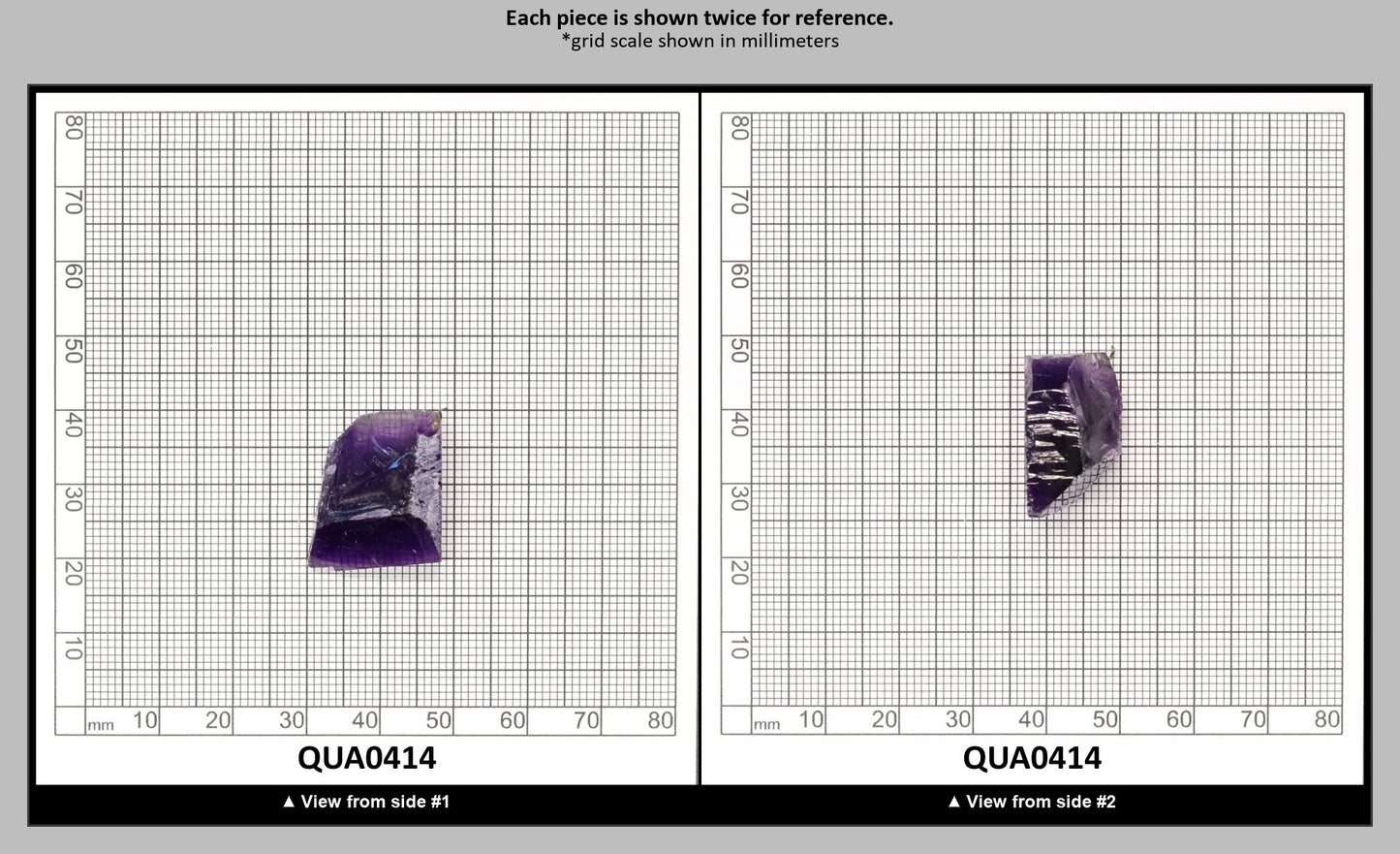 Amethyst Hydrothermal Synthetic Quartz - Lab Created Faceting Rough : QUA0414